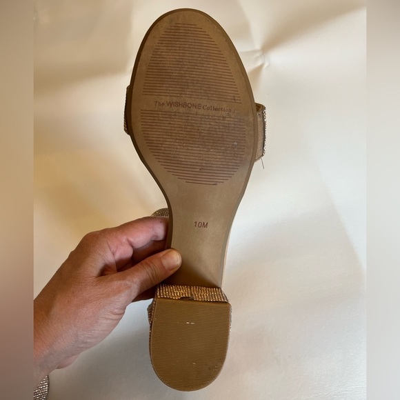 WISHBONE
Adriana Heel Sandals Rose Gold, Crystals, Elegant, Festive, Size 10 - Picture 12 of 14